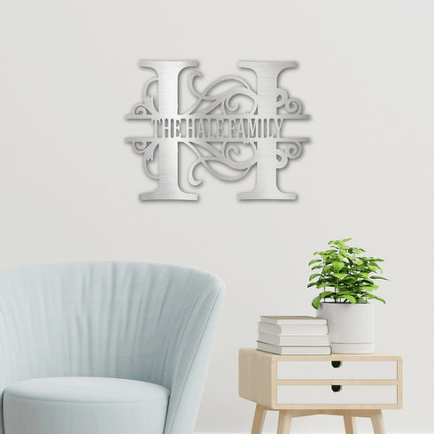 Custom Split Letter Wall Art